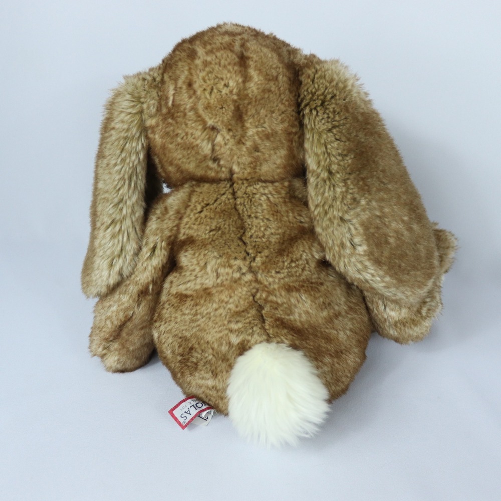 Douglas Cuddle Toys Truffle DLux Deluxe Sitting Bunny‎ 14" Brown Cream Plush - Picture 4 of 10